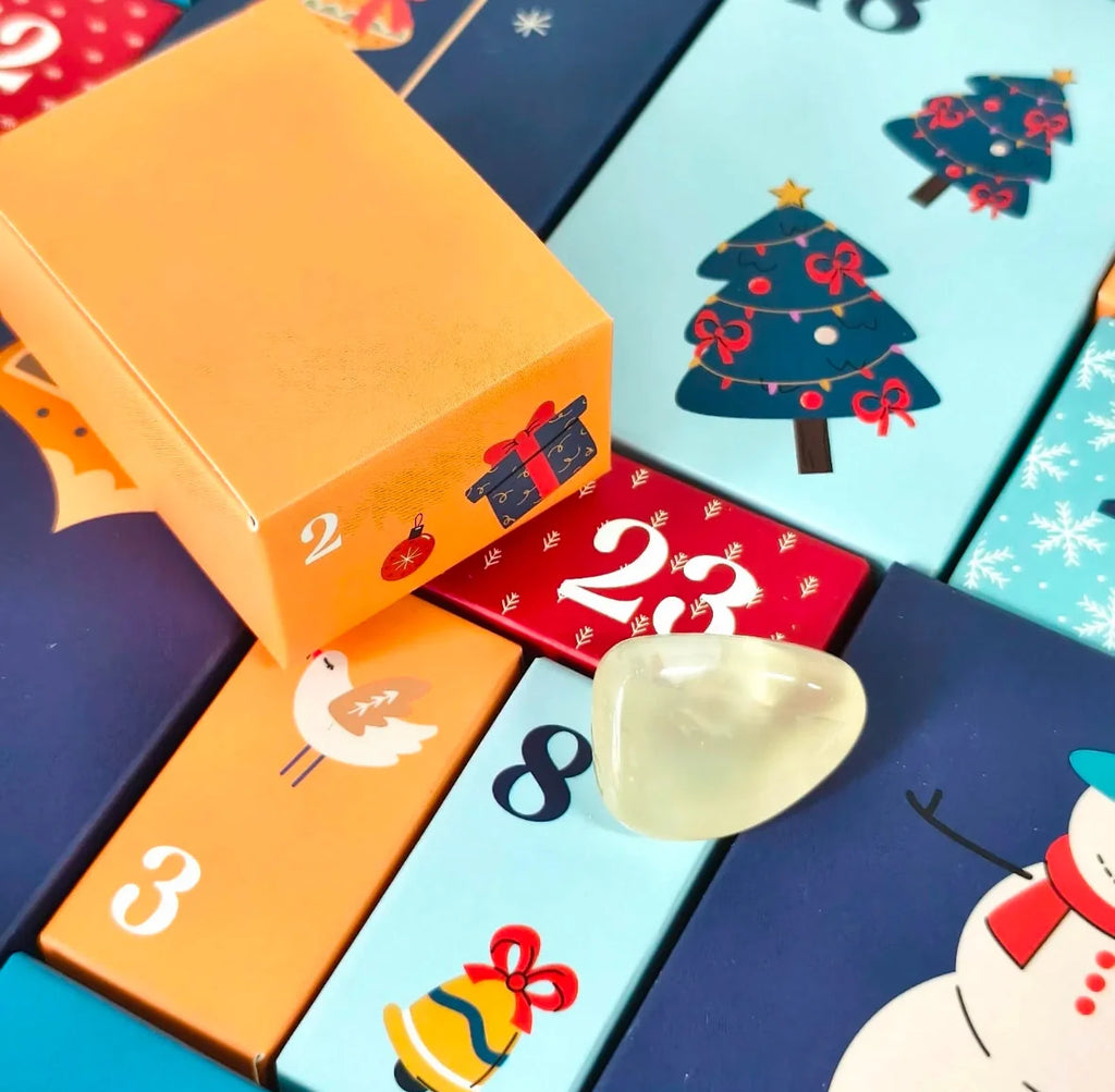 XXL Edelstein Adventskalender | XXL Adventskalender mit 24 Mineralien | Perfektes Geschenk für Sammler und Liebhaber