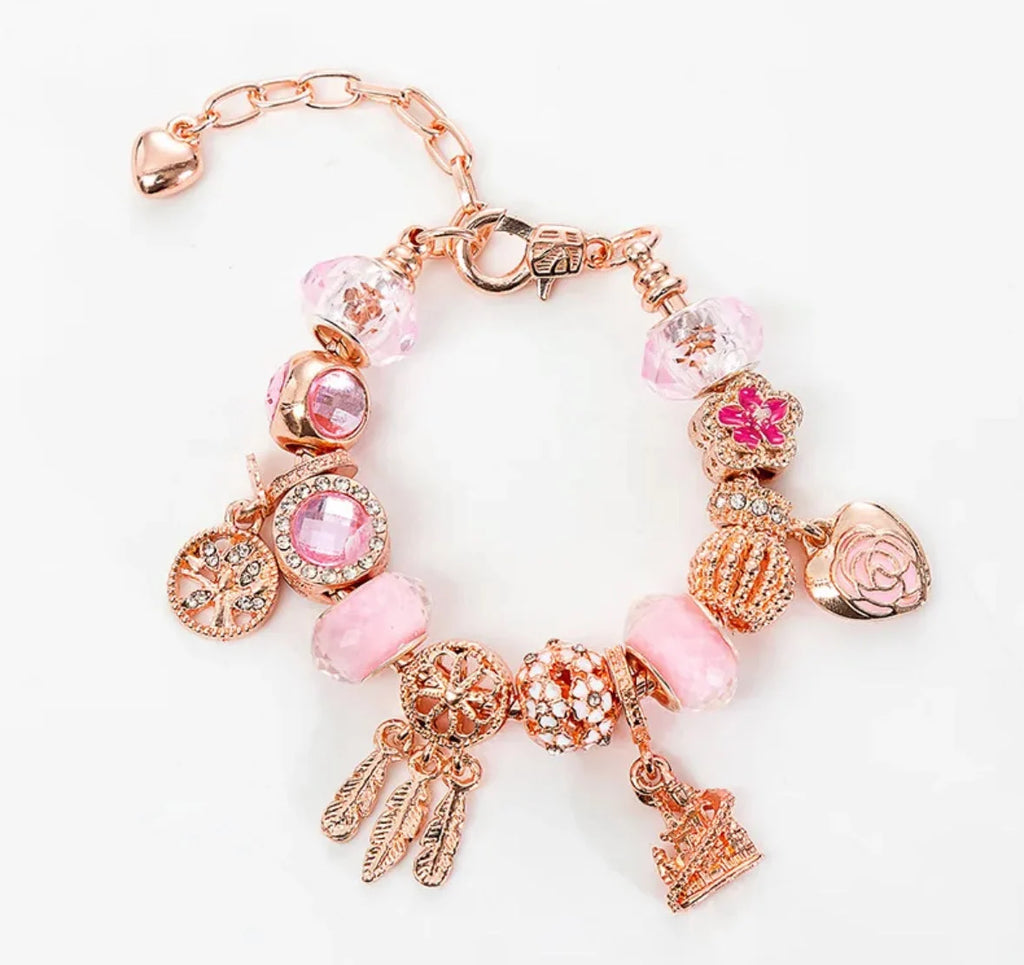 Glitzer Charms Armband Adventskalender | mit 24 Einzigartigen Anhängern | Perfektes Geschenk für Weihnachten