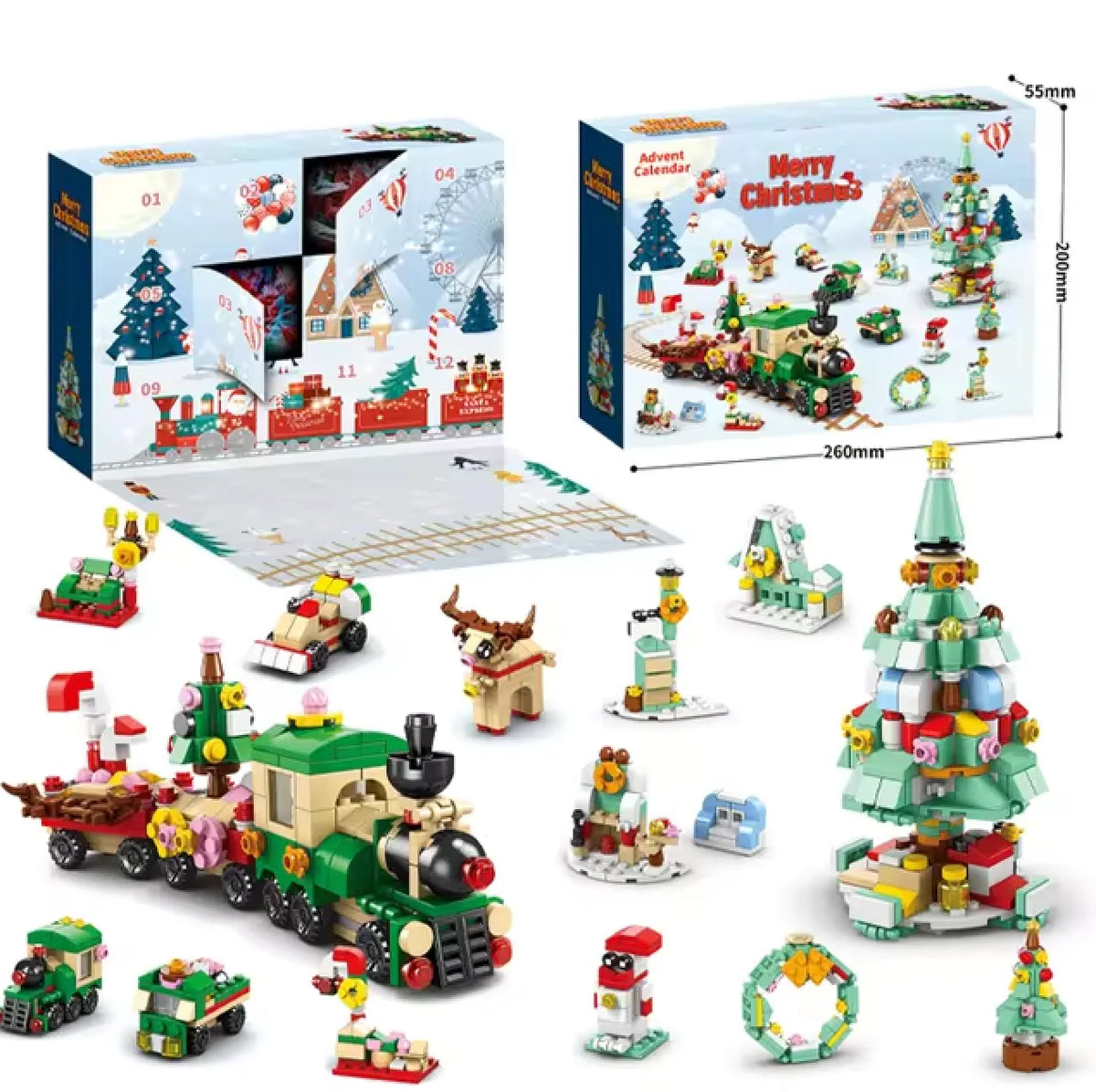 Klemmbaustein Adventskalender | XXL Baustein Spass mit 12 Figuren | Perfektes Geschenk für Sammler und Liebhaber