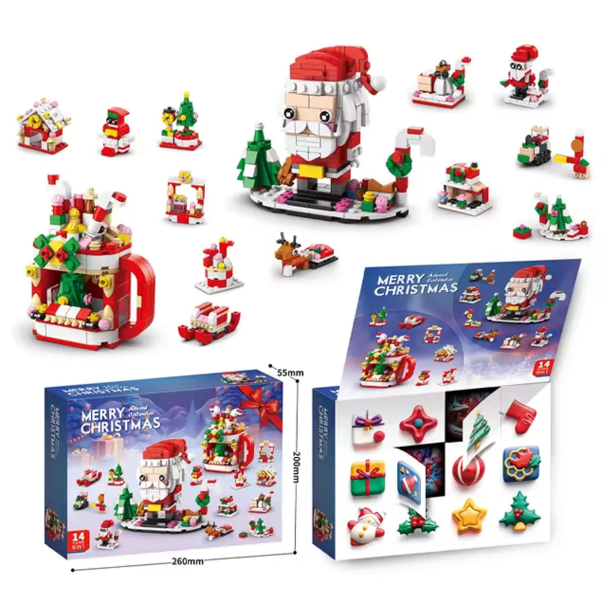 Klemmbaustein Adventskalender | XXL Baustein Spass mit 12 Figuren | Perfektes Geschenk für Sammler und Liebhaber