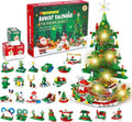 Kreativer XXL LED Baustein Adventskalender | XXL 2 in 1 LED Baustein Set mit 24 Figuren | Spaß und Licht für die Vorweihnachtszeit