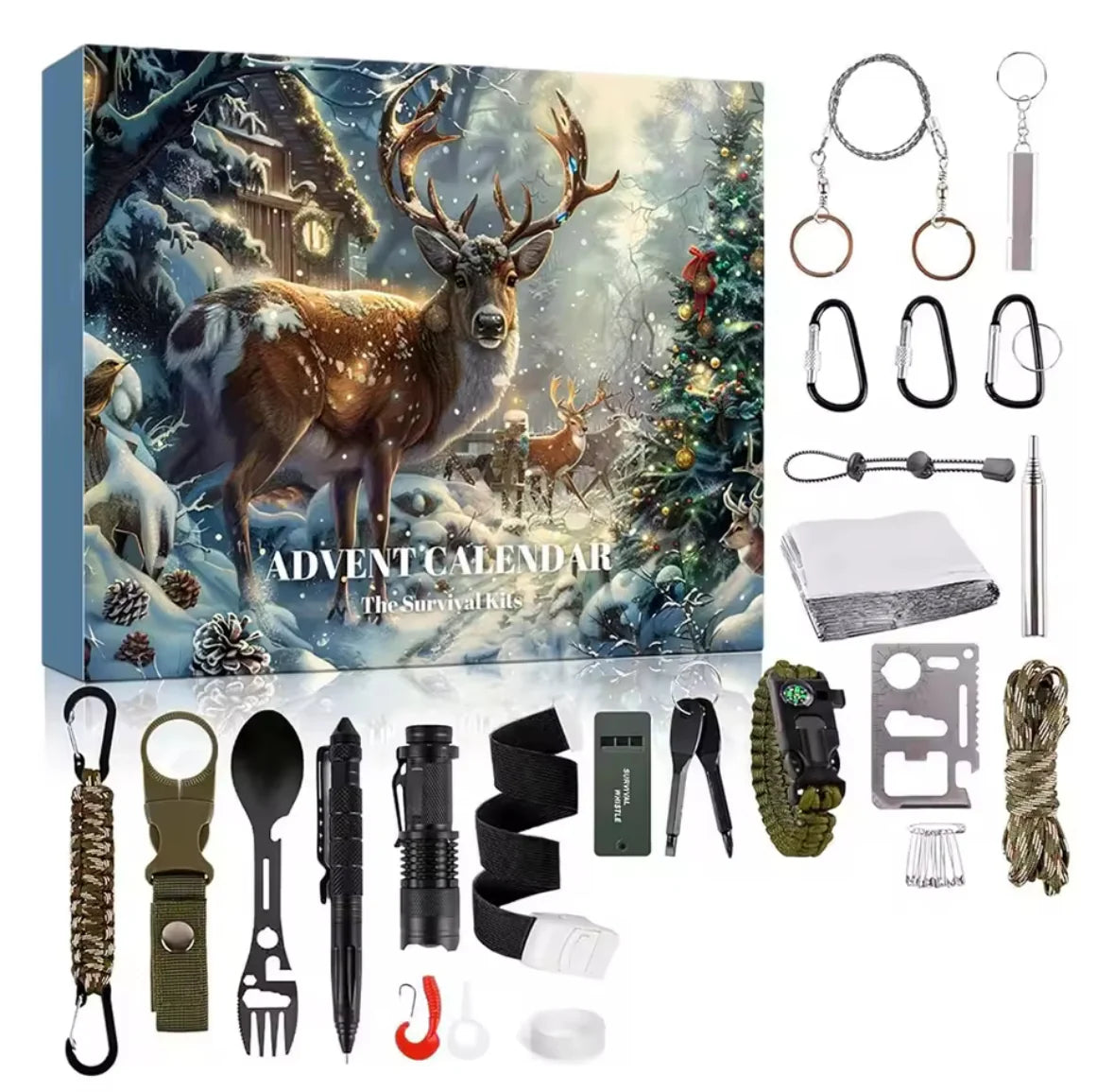 Outdoor Abenteuer Adventskalender | Adventskalender mit 24 nützlichen Gadgets für Camper und Wanderer