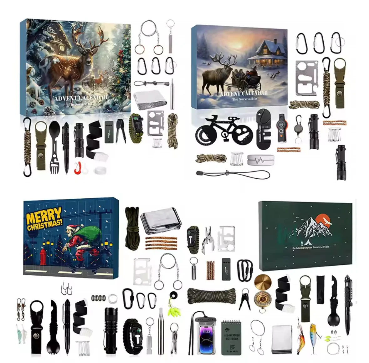 Outdoor Abenteuer Adventskalender | Adventskalender mit 24 nützlichen Gadgets für Camper und Wanderer