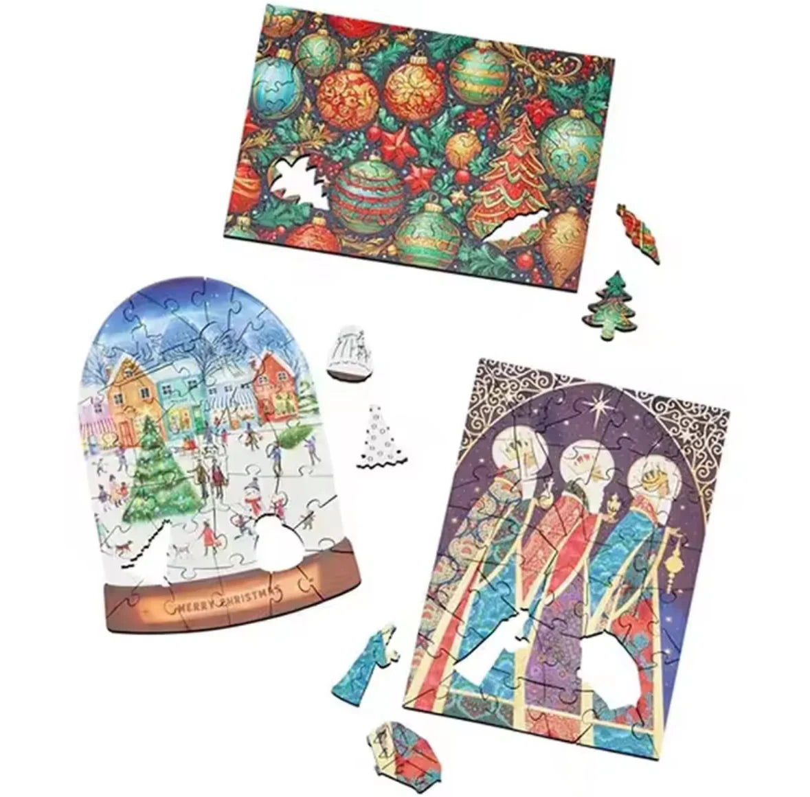 Mini-Puzzle Adventskalender | 24 Mini Puzzles mit Weihnachtsmotiven | Spannender Countdown bis Weihnachten