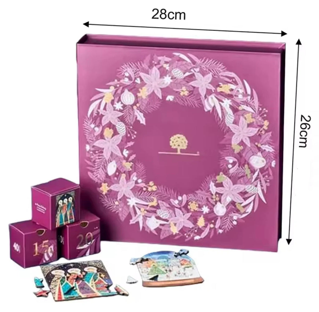 Mini-Puzzle Adventskalender | 24 Mini Puzzles mit Weihnachtsmotiven | Spannender Countdown bis Weihnachten