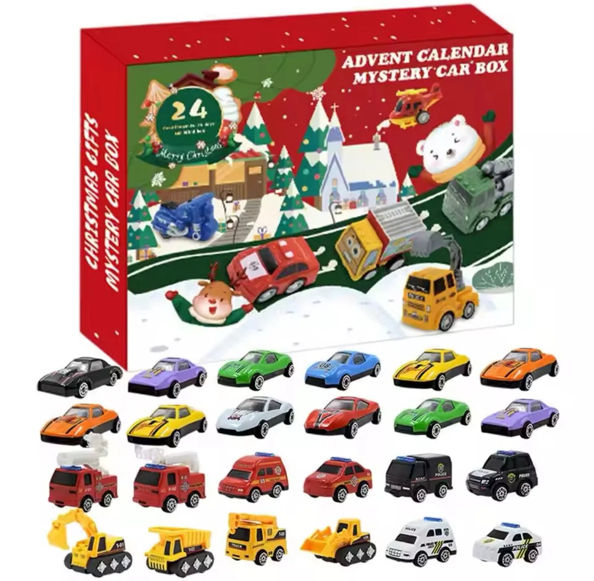 Spielzeugautos Adventskalender | 24 Überraschungen für Spielspaß in der Vorweihnachtszeit