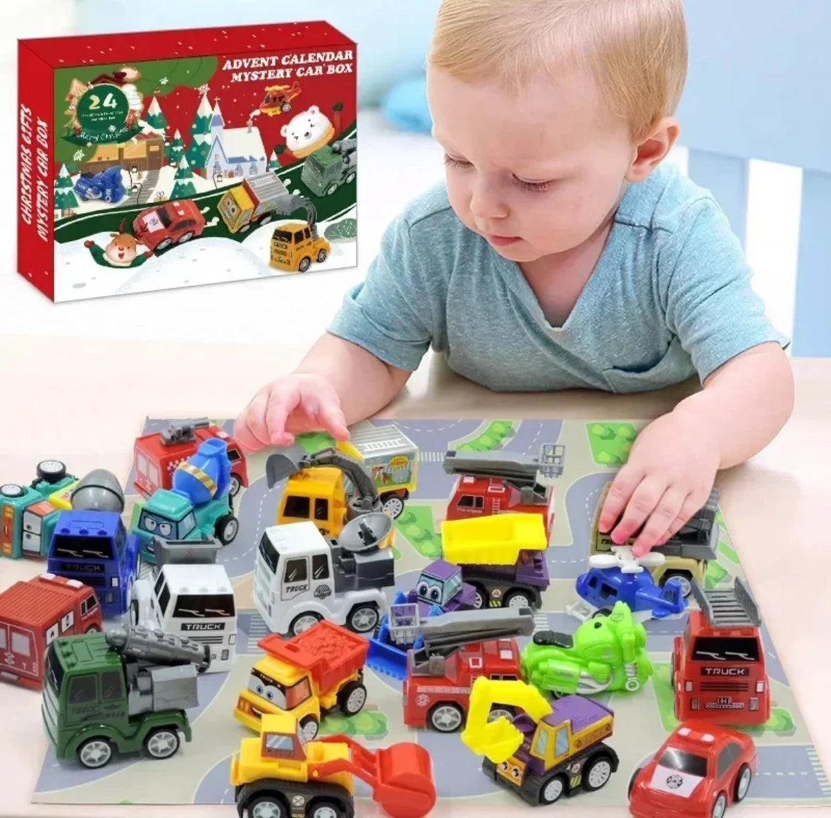 Spielzeugautos Adventskalender | 24 Überraschungen für Spielspaß in der Vorweihnachtszeit