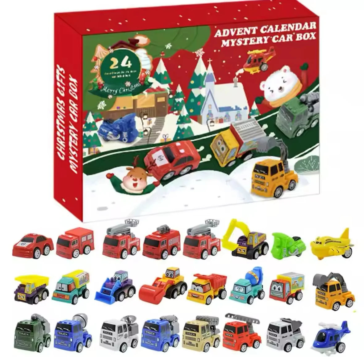 Spielzeugautos Adventskalender | 24 Überraschungen für Spielspaß in der Vorweihnachtszeit